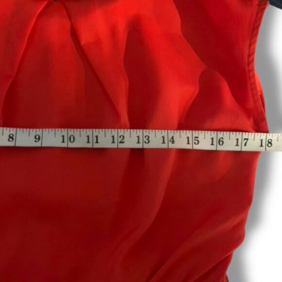 Loft Dress Women's 2 Petite Sunset Orange Pleated Wool Blend Donegal Tweed Skirt - Picture 6 of 7